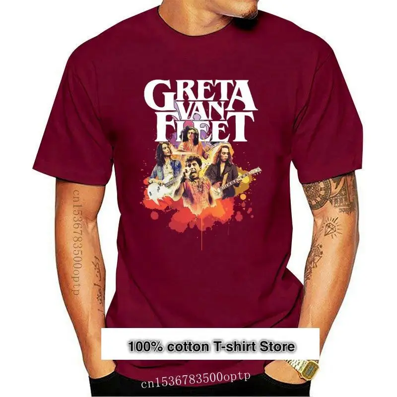 Camiseta negra para hombre, camiseta con fecha del TOUR de GRETA VAN FLEET, color S-XXL, novedad de 2024