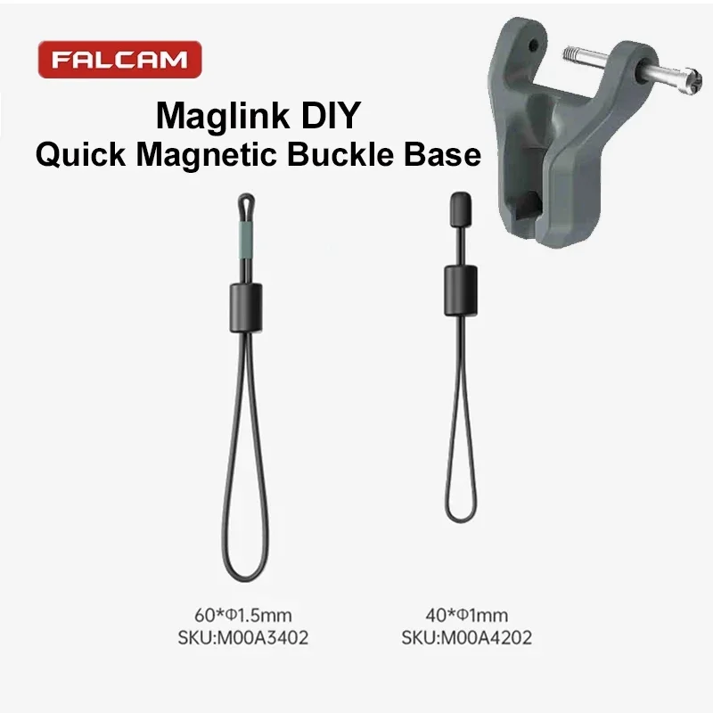 

FALCAM Maglink DIY Quick Magnetic Buckle Base for 25mm Ribbon Width Shoulder Strap Wrist Strap, 40mm/60mm Strap