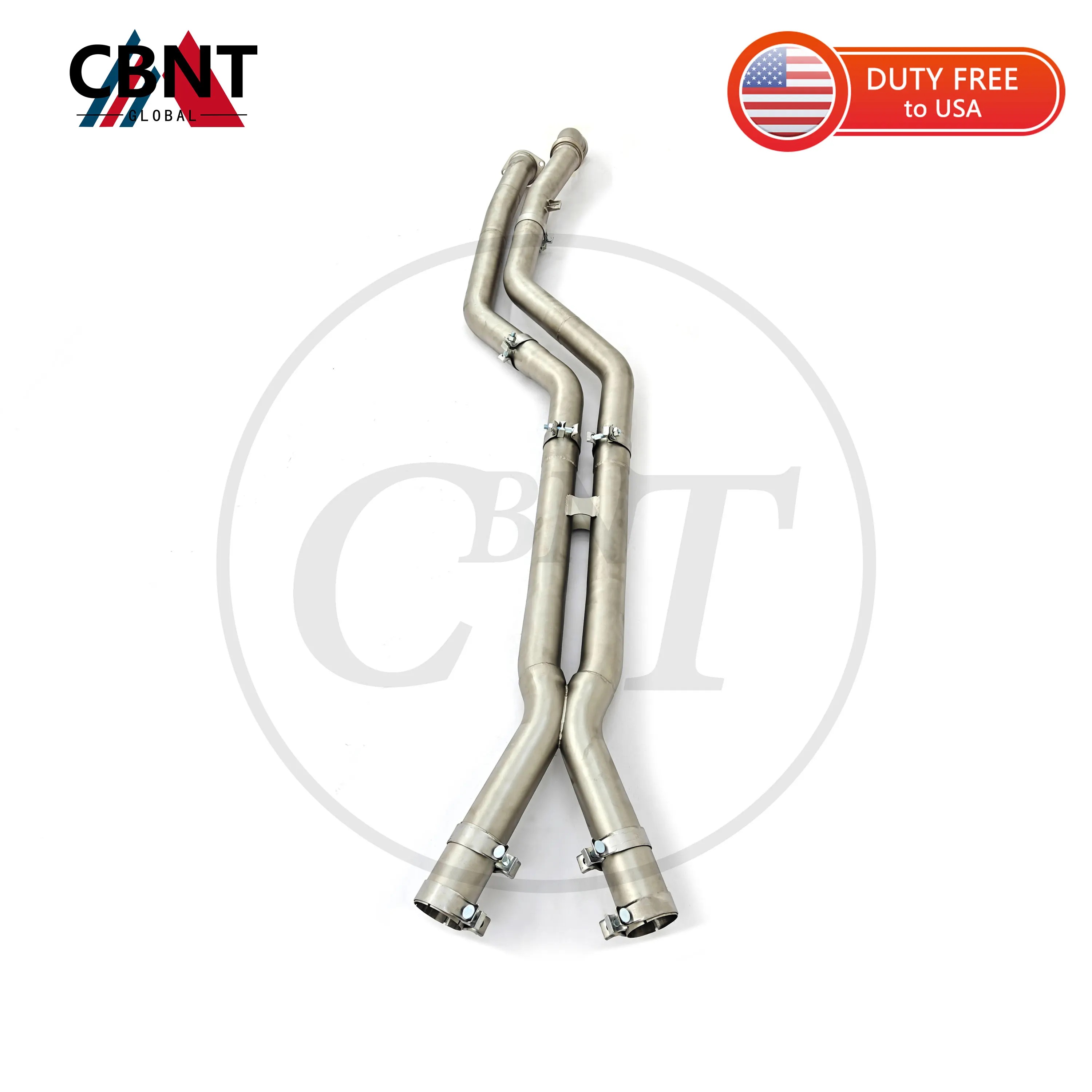 CBNT لسيارات BMW M3 M4 G80 G81 G82 G83 S58 3.0T Midpipe GT4 نمط أنابيب العادم تصميم جديد جودة عالية SS304 العادم الأوسط