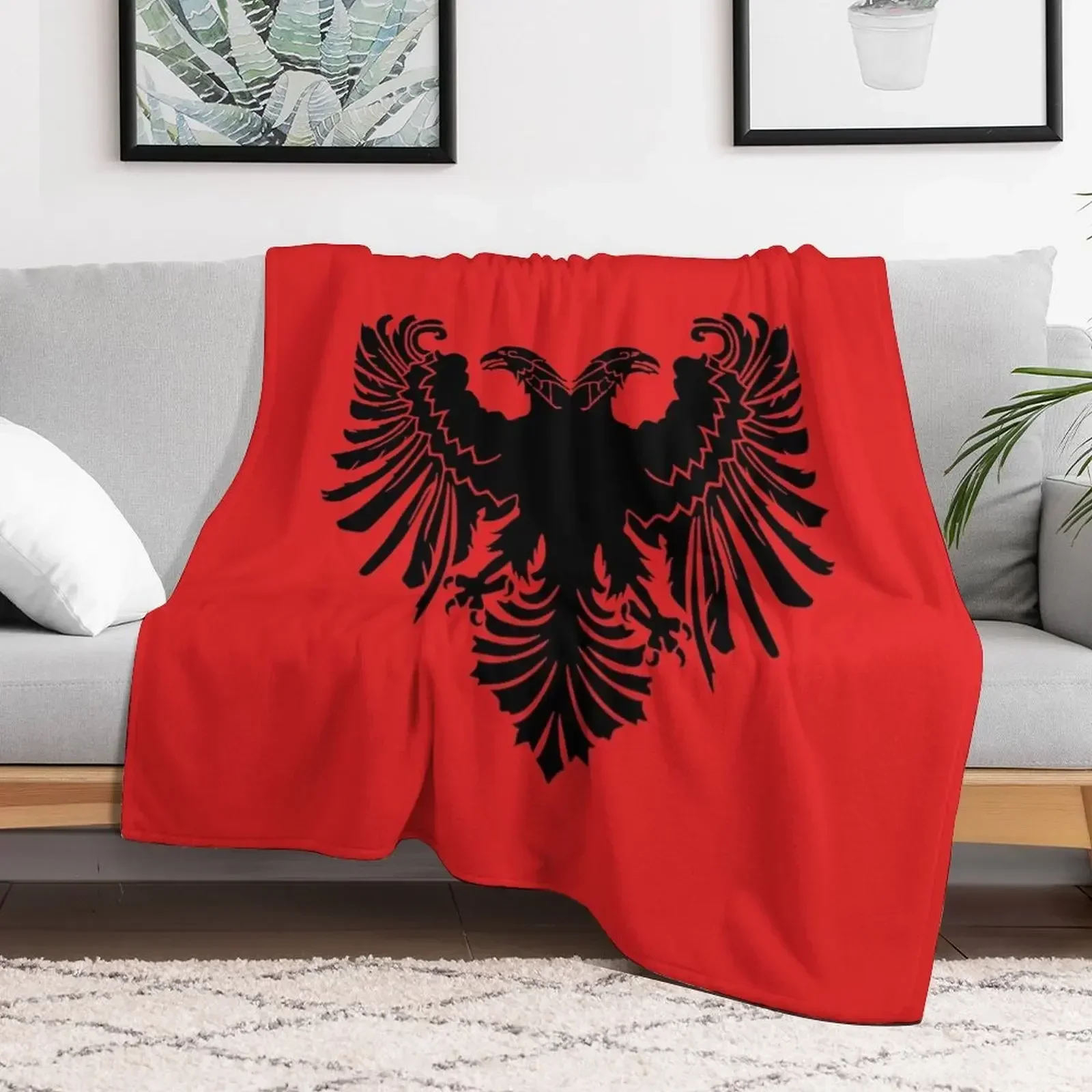 Albanian Flag Throw Blanket Decorative Throw Bed covers Soft Blankets For Sofas Blankets