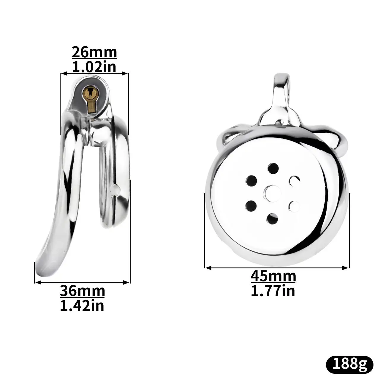 LEZEE-Dispositif de Chasteté Négative pour Homme, Cages à Coq Plates en Métal, Ceinture, Anneau de Pénis avec Trou de Pipi, Jouets Sexuels BDSM pour Couple