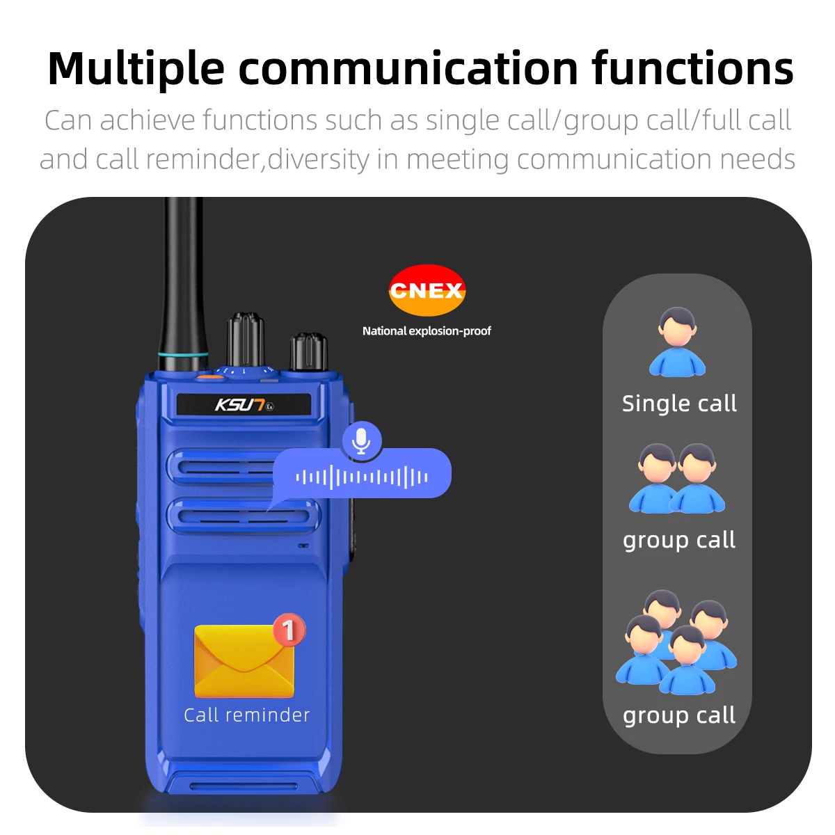 KSUN DM1200(EX) IP68 Waterproof DMR Digital Analog Radio Explosion-proof Walkie Talkie for Petrochemical Industry