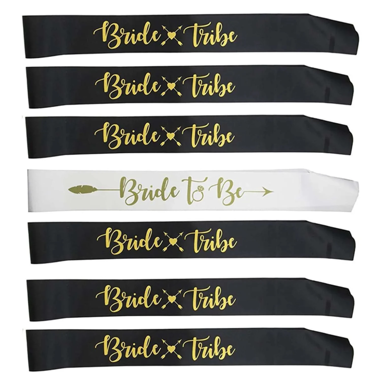 

Bride Tribe Bridesmaids Sashes-7 Pack Satin Bachelorette Sashes Bridal Shower Decor, Bachelorette Party Decor,Wedding Party