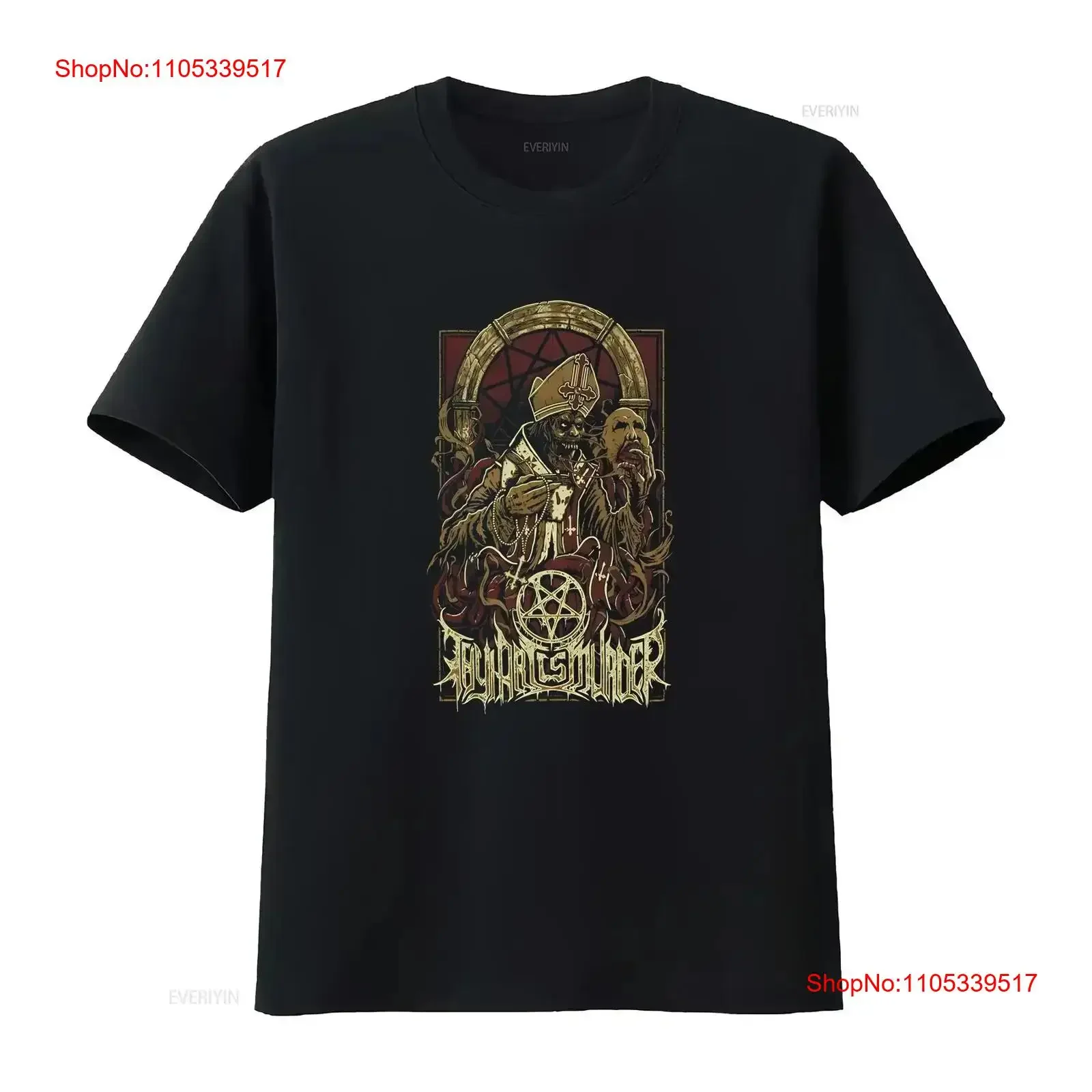 THY ART IS MURDER Evil Pope Men's T Shirt vintage Washed Stylish streetwear Versatile Stretched graphic homme Casual vintage