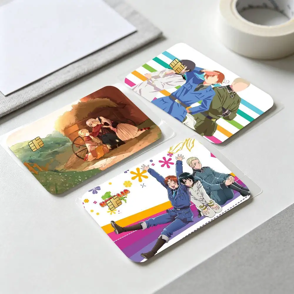 Anime H-HeTaliA A-Axis P-Powers Card Stickers for Bank Access Protective Waterproof Film Cover Sticker Surprise Gift