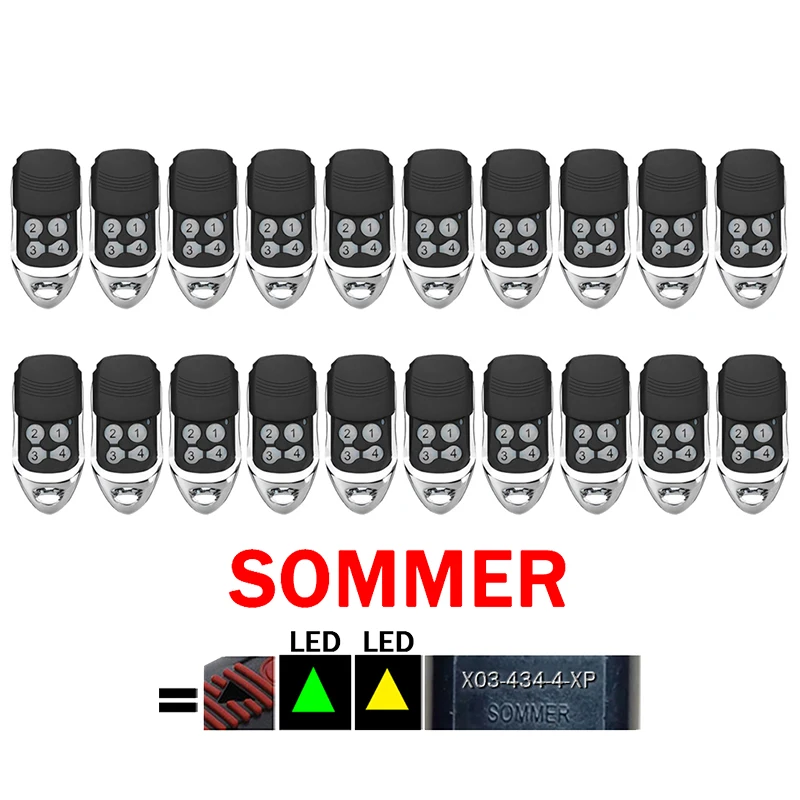 SOMMER 4014 TX03 434 2 4013 TX03-434-4-XP 4022 TX02-434-2 Garage Door Remote Control SOMMER 4014 434MHz Rolling Code 4 Channels