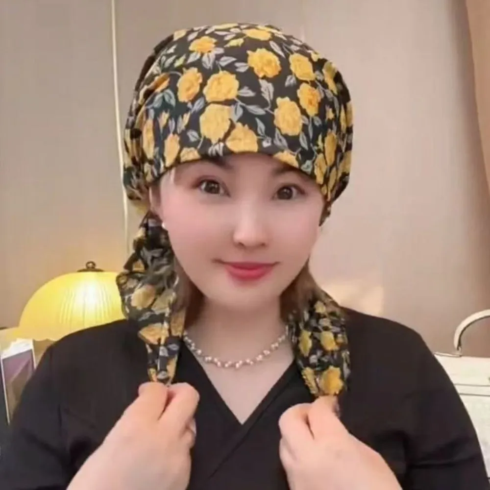 Fashion Accessory Sun Protection Floral Hat Thin Material Floral Pattern Ribbon Hat Ribbon Design Hair Covering Hat Daily Use