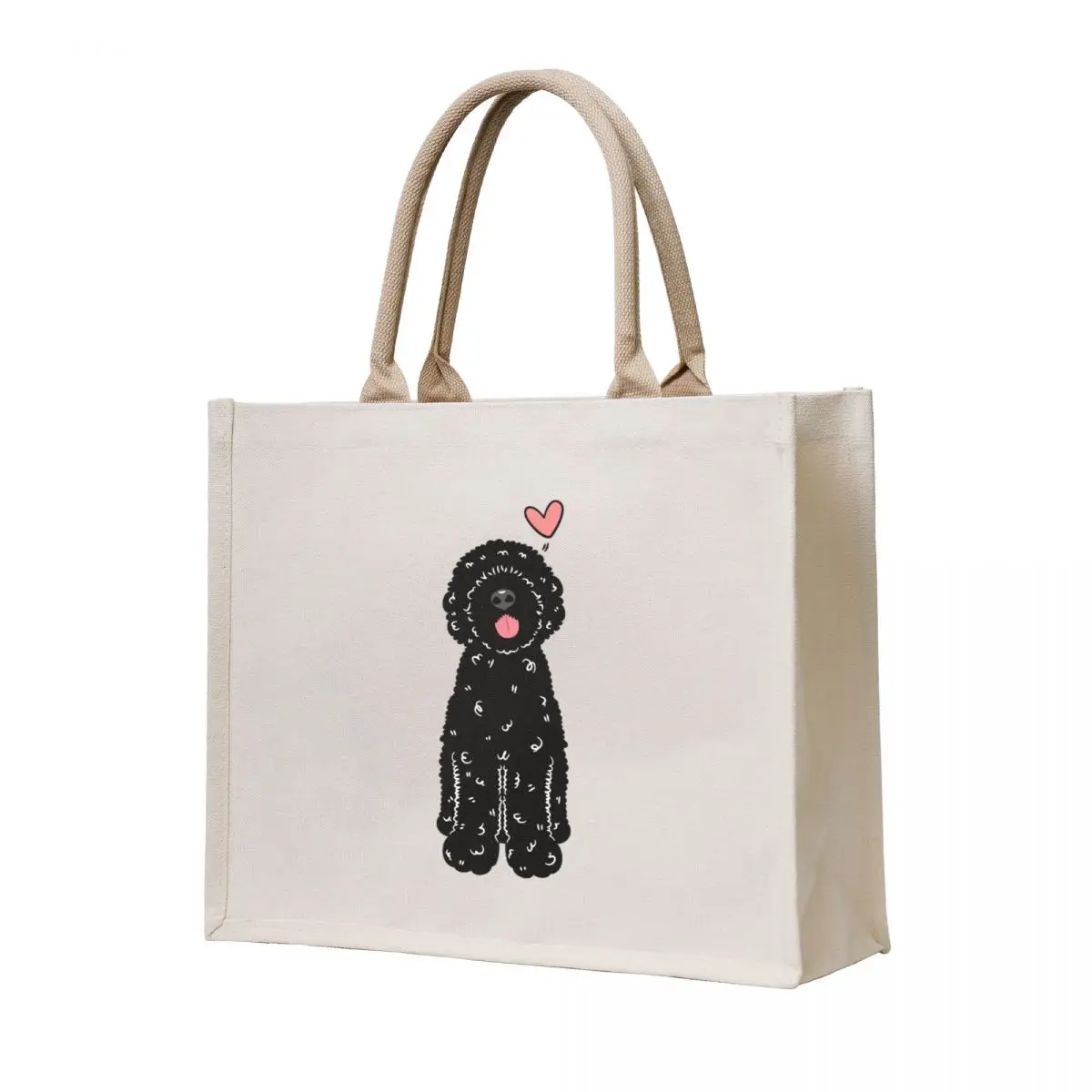 

Love Black Portuguese Water Dog Tote Bag shopper bags for women handbag Shopper handbag