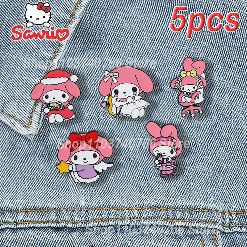 

Sanrio Anime Enamel Pins My Melody Cartoon Cute Brooch Badges Backpack Pin Accessories for Women Kids Jewelry Decoration Gift