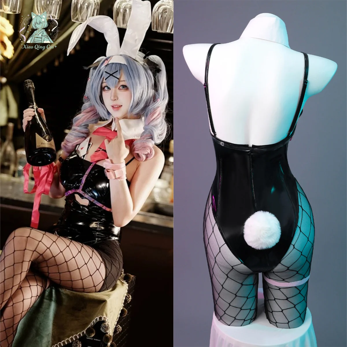 Miku Cosplay Costume Bunny Girl Rabbit Hole Full Set xiaoqing