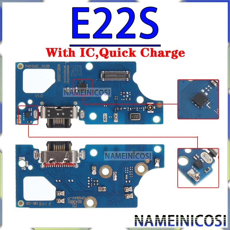 Usb Dock Charger Connector for Motorola Moto E13 E 2020 E20 E30 E40 E22 E22i E32 E32S Charging Board Module Flex Ports