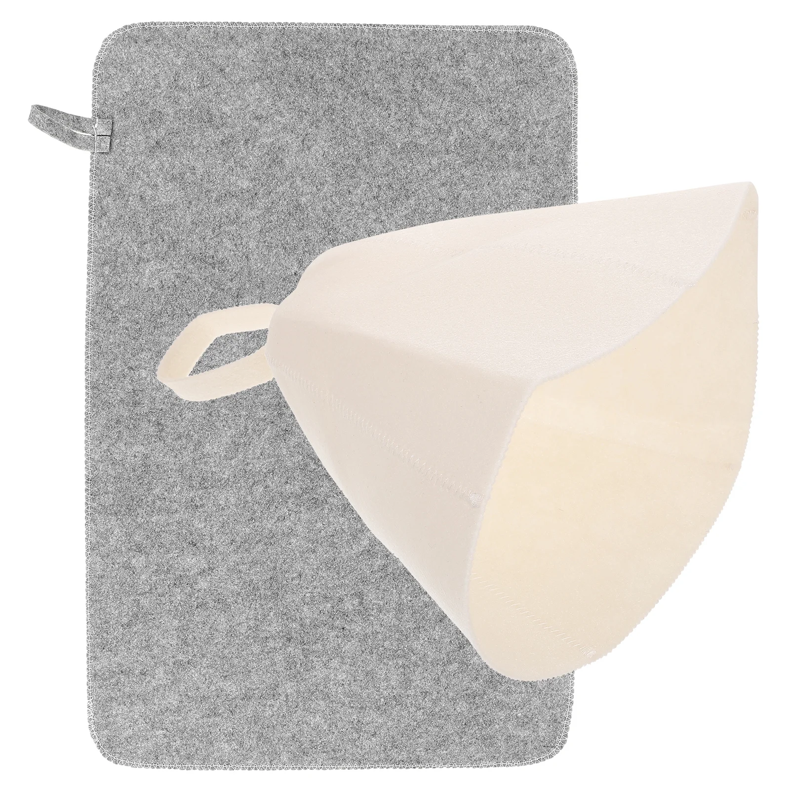 

1Set Stylish Felt Sauna Hat Pad Set Portable Lightweight Sauna Cap Absorbent for Long Service Life Felt Showering Hats