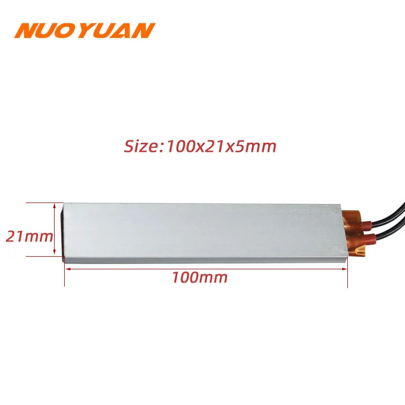 220V PTC Heating Element 100x21x5mm Constant Temperature Aluminum Heater Plate 60/80/100/120/150 Degrees