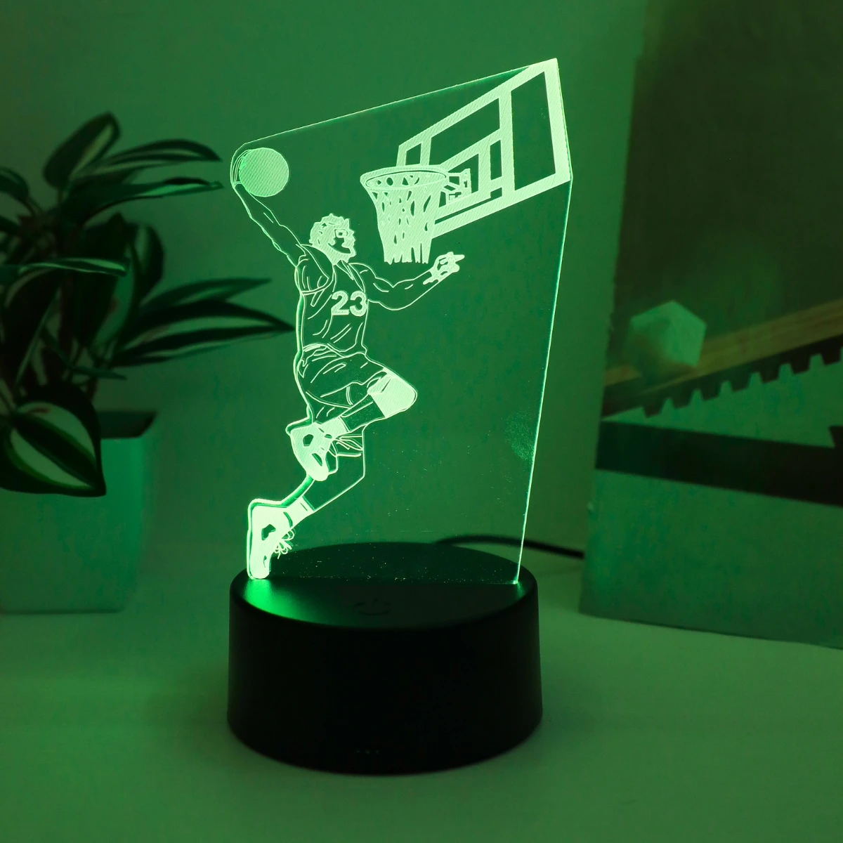 3D Basketball Master LED Night Light - USB Powered RGB 7 Colors, Suitable for Bedroom Decoration and Birthday Gifts