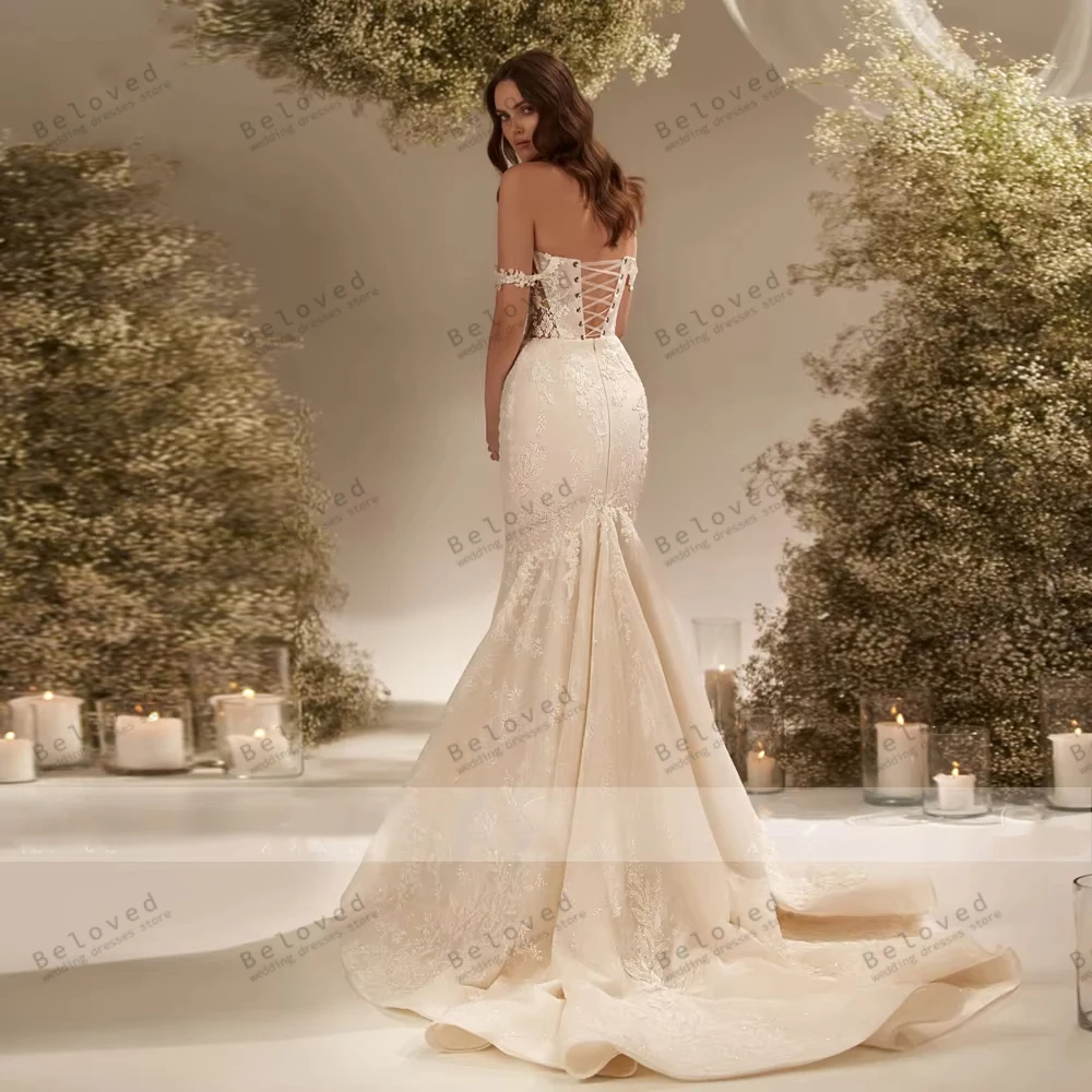 Exquisite Wedding Dresses Glamorous Bridal Gowns Lace Appliques Off The Shoulder Robes Pretty Customized Vestidos De Novia 2026
