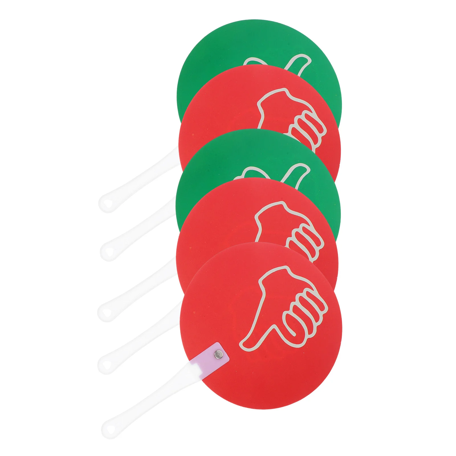 

5pcs Plastic Thumb Sign Paddles Voting Classroom Accessories Early Education Materials Green Red Reusable True False Teaching