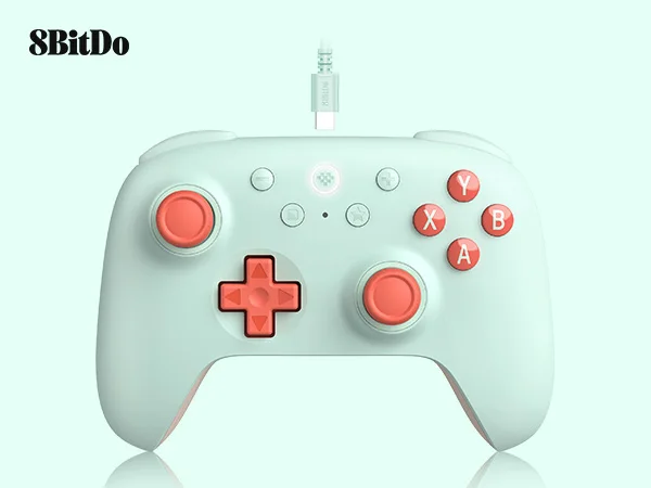 8BitDo Ultimate 2C Wired Gaming Controller Gamepad mit Hall-Effekt-Joystick für PC Windows 10 11, Android und Raspberry Pi – Detail 1