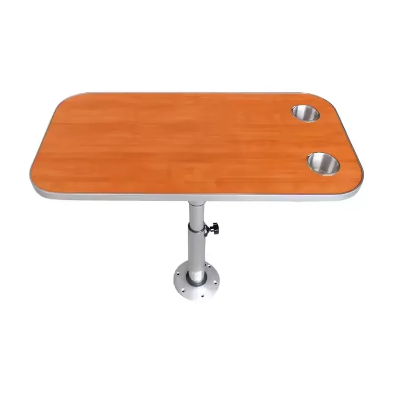 Hot Selling Wholesale AutoLiuma Adjustable Foldable Aluminum Alloy Wood Table Removable Interior Accessory Solution for RVs