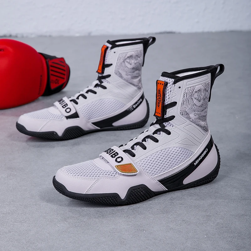Men New Boxing Shoes Comfortable High Top Combat Lightweight Non-Slip Male Breathable Professional Top Quality Wrestling Shoes