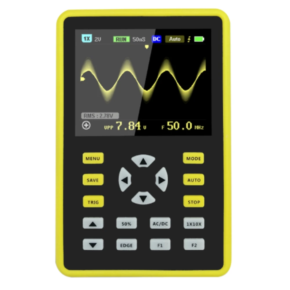 2.4-Inch 5012H Ips Screen Digital Oscilloscope 500Ms/S Sampling Rate 100Mhz Analog Bandwidth Supports Waveform Storage