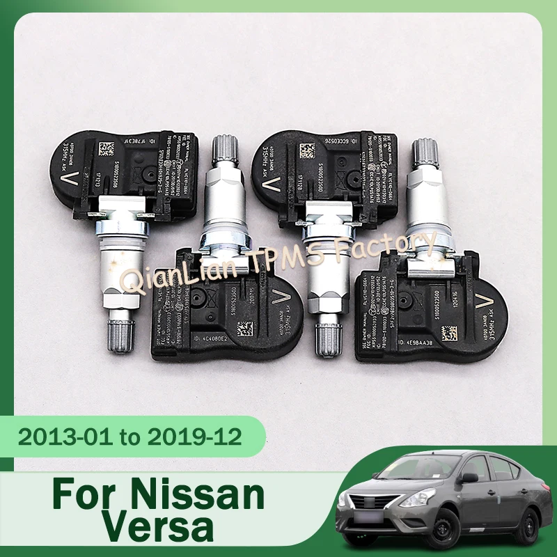 

4pcs 40700-3AN0B TPMS Tire Sensor For Nissan Versa Note Sentra NV200 Maxima Frontier 315MHz Tire Pressure Monitor Systems