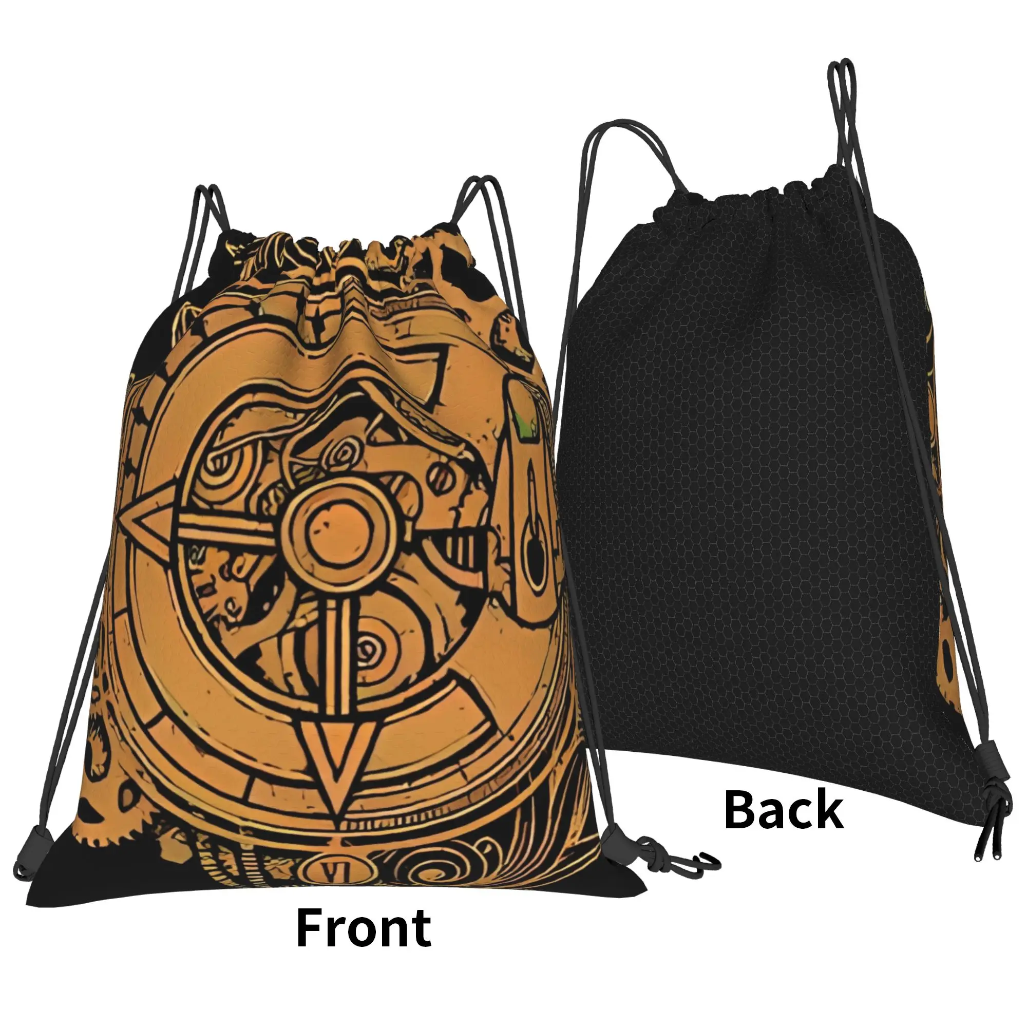 C-Chrono Trigger Clock Epoch Portable Hiking Drawstring Bags Riding gym Backpack gift Storage Backpacks