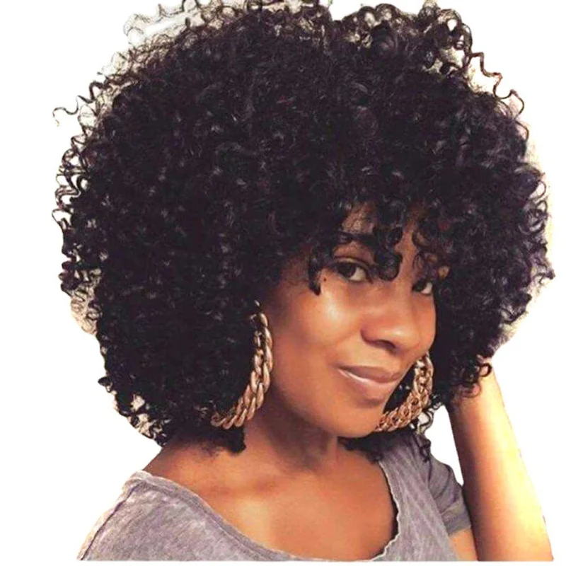 African Fashionable Fluffy Curly Wig Headpiece