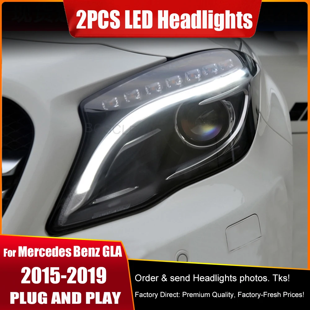 

Car Lights for Mercedes Benz W156 Gla200 LED Headlight Projector Lens 2015-2019 Gla260 Head Lamp Gla DRL Signal Auto Accessories