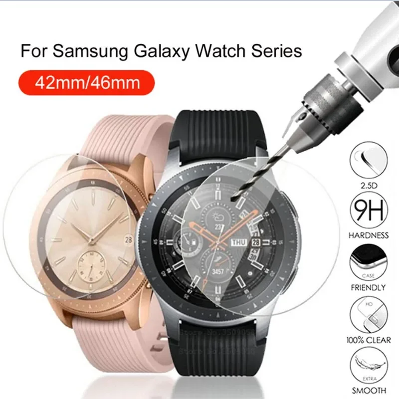 5/3/1 peças para samsung galaxy watch 46mm 42mm 9h vidro temperado anti-arranhões à prova de explosão filme protetor de tela de vidro