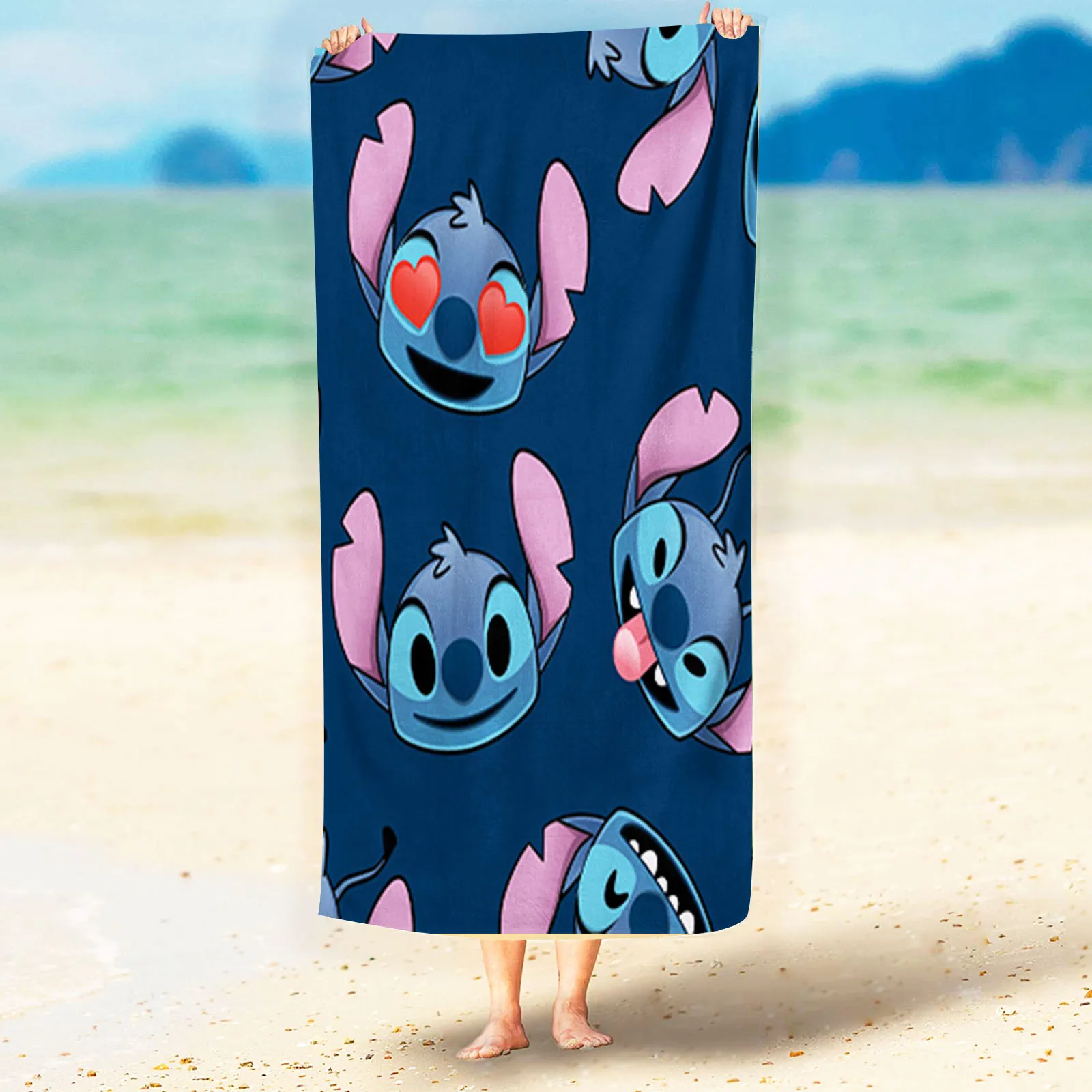 

Cartoon Stitch Quick Dry Microfiber Towels Men and Women Large Soft Skin-Friendly Boys Girls Shower Cute Beach Bathroom