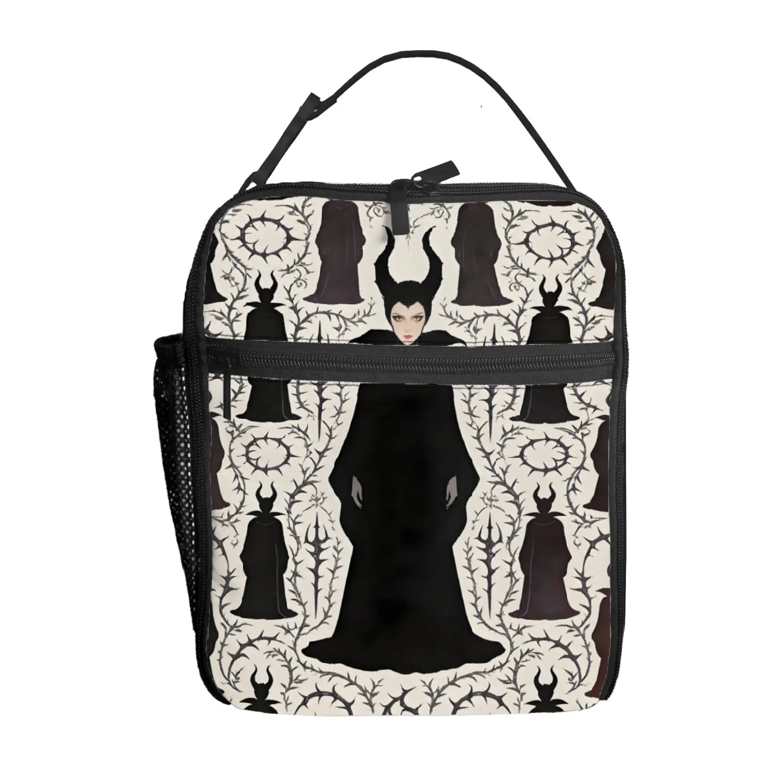 

Сумка для обеда с принтом «Малефисента», 1 шт., портативная, ручная, изысканная и прочная, для повседневного использования