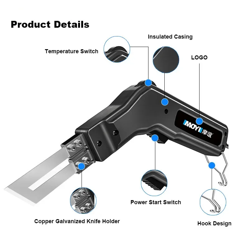 Electric Hot Knife Foam Cutting Knife Pearl Cotton Thermal Cutter Handheld Portable Electric Hot-melt Tool Knife Multiple Cutter
