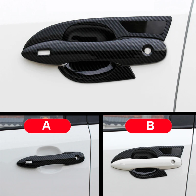 For Toyota Corolla E210 2019 2020 2021 2022 2023 12th ABS Carbon Fiber Car Door Handle Bowl Cover Protection Sticker Accessories