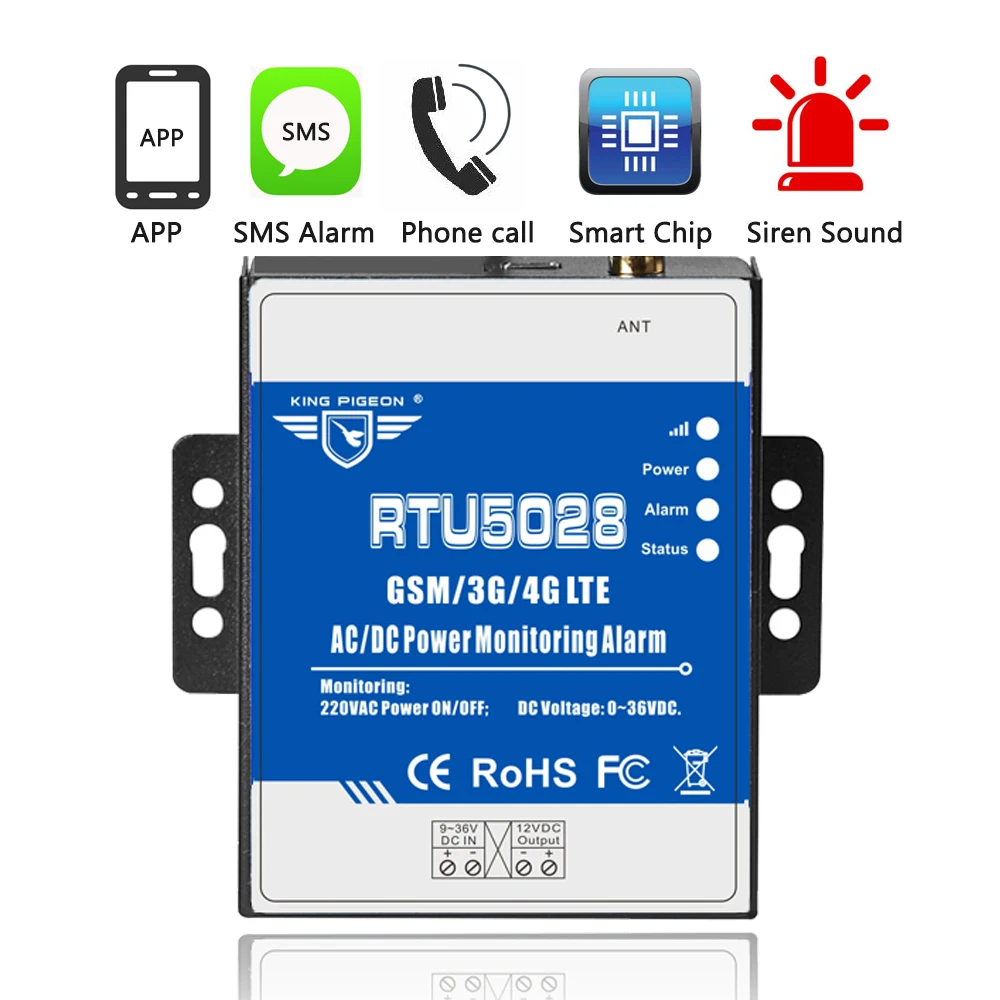 GSM 3G 4G Power Voltage Status Monitoring Power Failure Alarm SMS Alert Support Modbus TCP And RTU