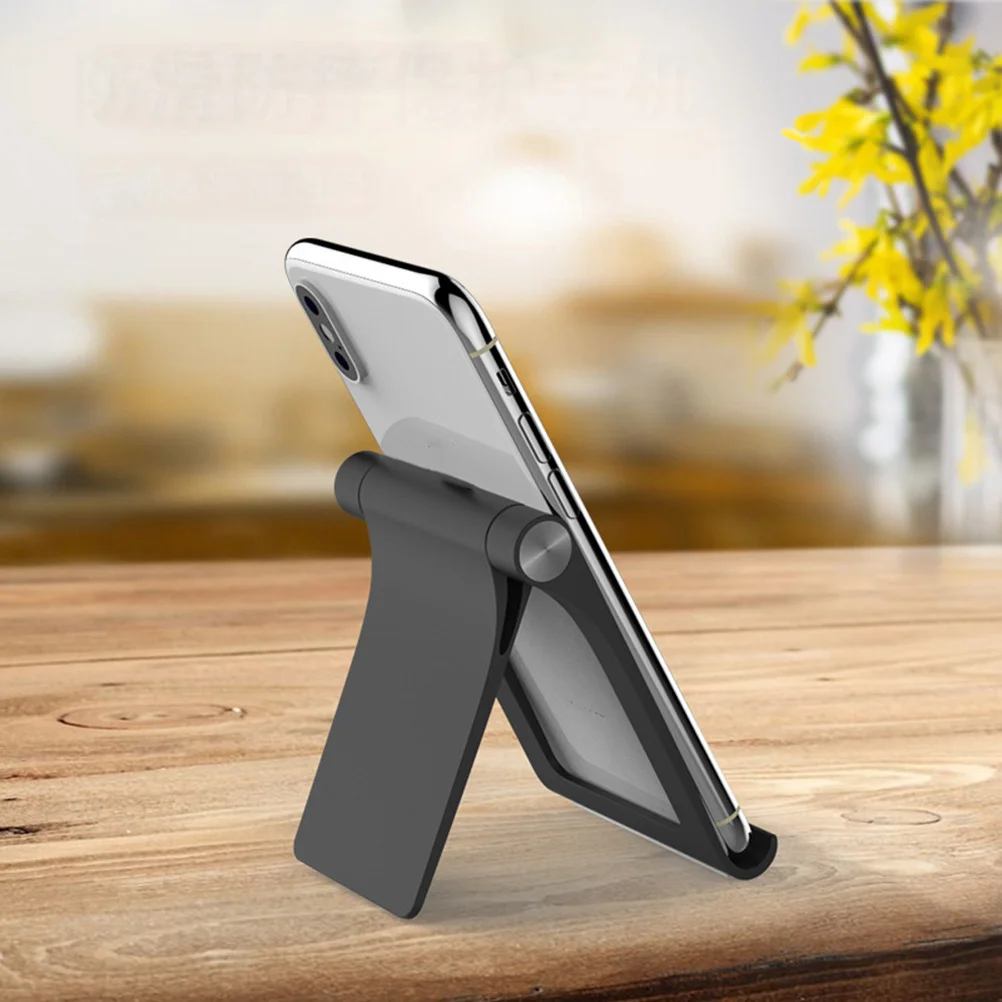

Mobile Phone Tablet Folding Bracket Black Multifunctional Foldable Support Stand Stable Triangle Base for Phone Tablet