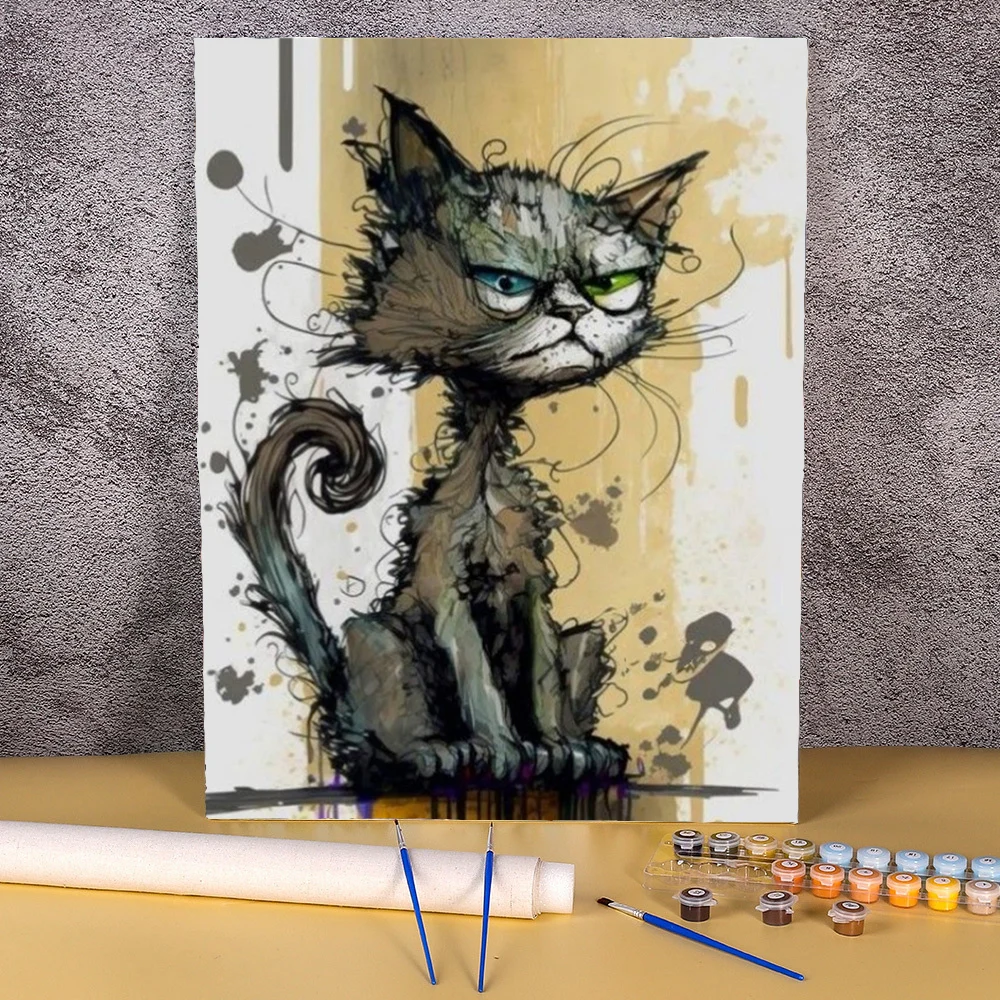Cartoon Cat Oil Pic… - image