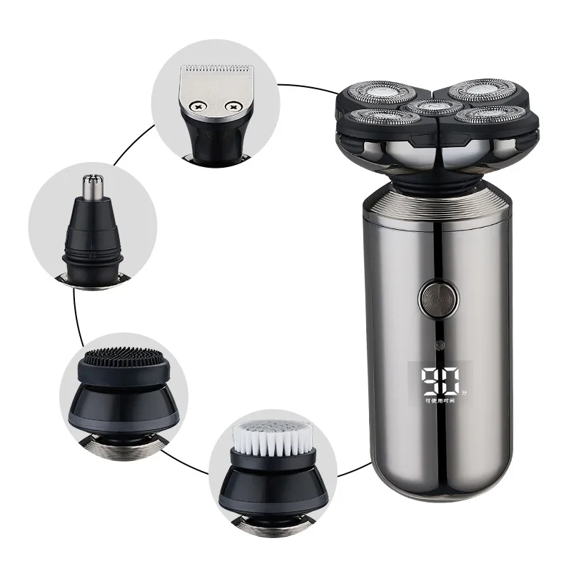 

New Digital Display Intelligent Five Blade Razor Portable and Rechargeable Full body Water Wash Compact Travel