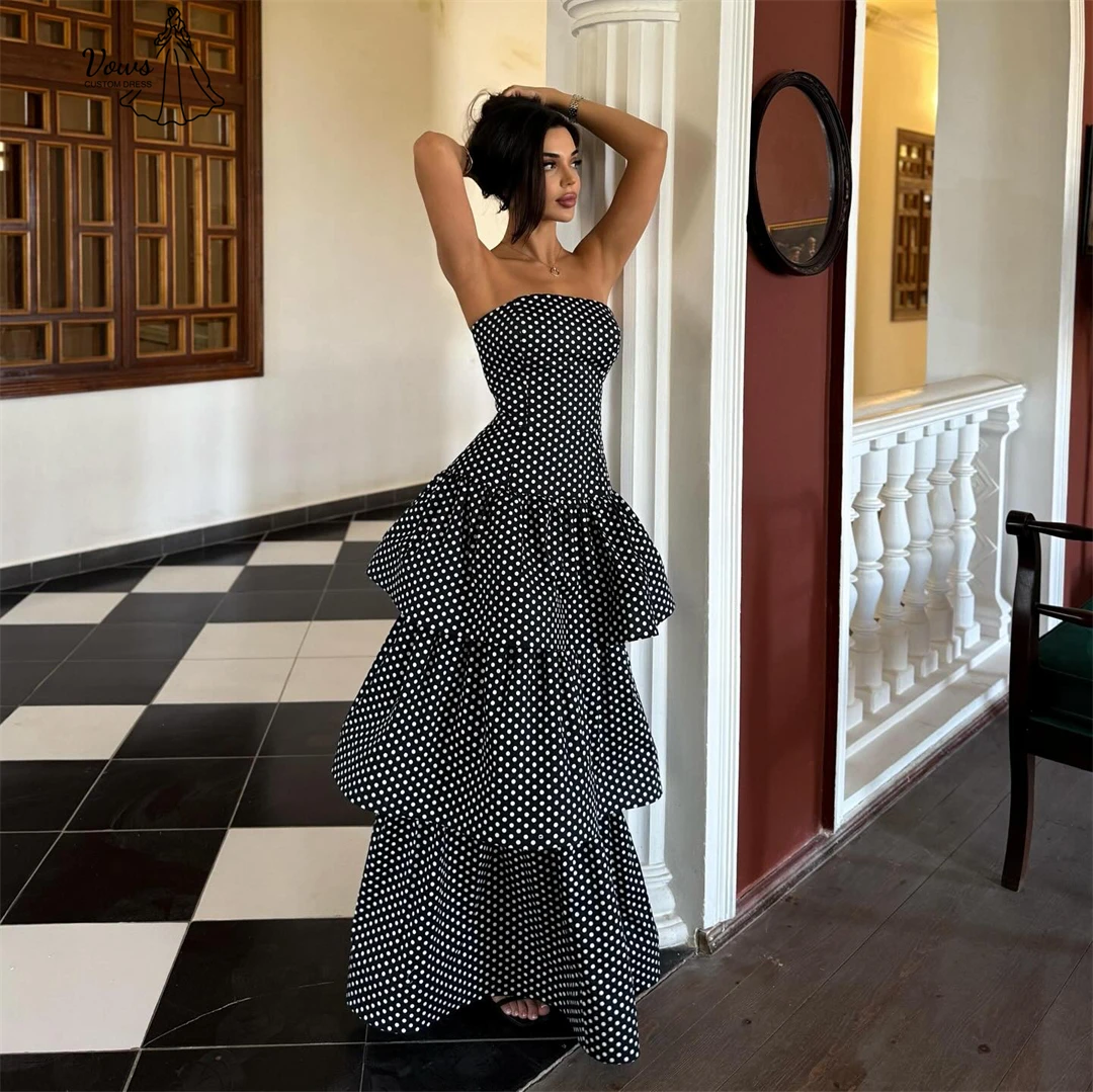 Vows Abiti da sera su misura per occasioni speciali Abito con spalle scoperte Soiree Abiti da festa eleganti in tessuto di raso Abito da ballo 2025