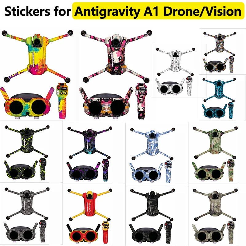 Stickers For Insta360 Antigravity A1 Drone Vision Flight Glasses Full Set Decals Decorative Protective Film Refit Skin Accessory