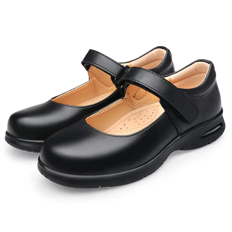 Leather Shoes School Shoe Male Mary Janes Comfortable Princess Girl Shoe Footwear Barefoot Kids Black Female Soft Bottom Light