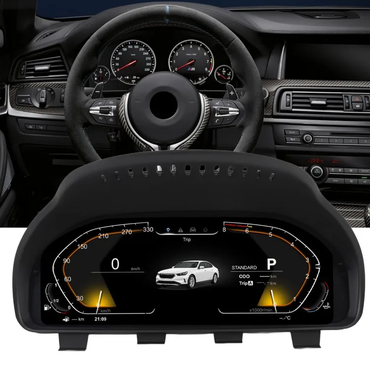 Car Digital Cluster Instrument 12.3in Dashboard LCD Instrument Speedometer for 5 6 7 Series X3 X4 X5 X6