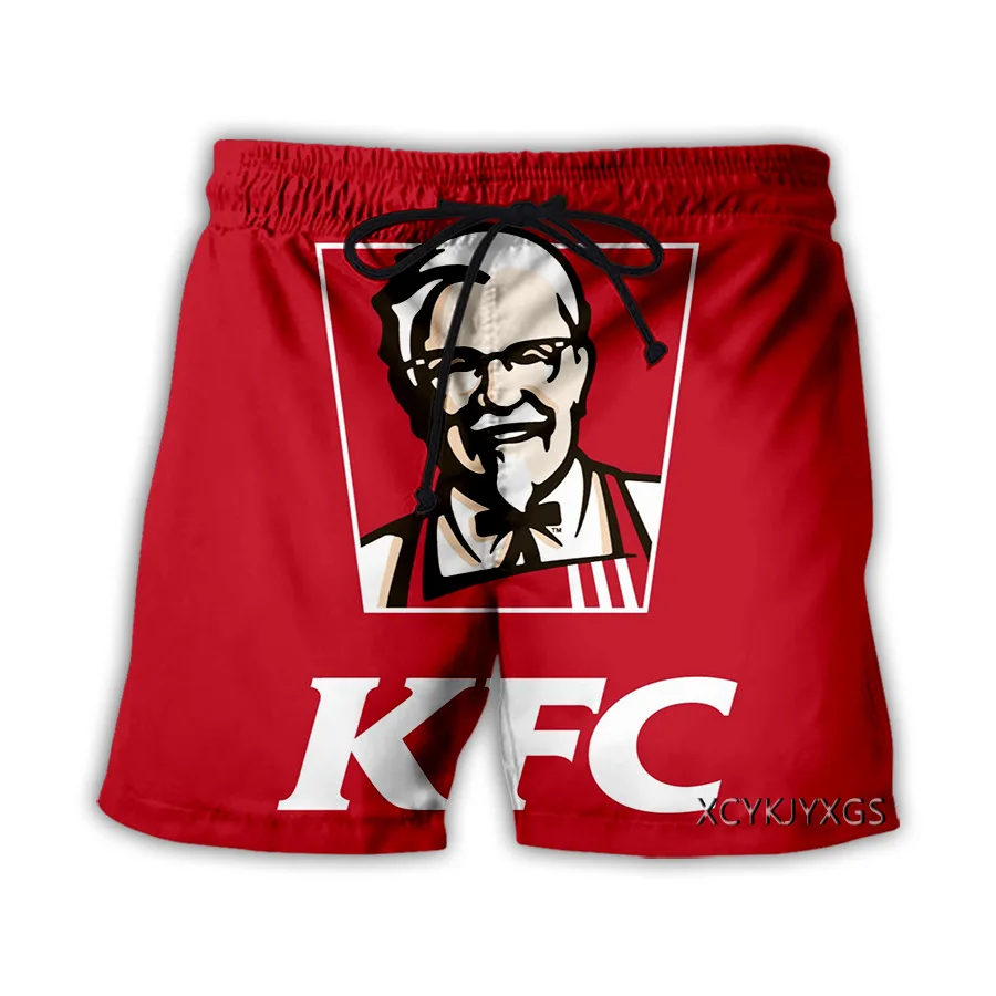 New 3D Printing  KFC  Fashion Men Women Tracksuits Crewneck Hip Hop Shorts Plus Size S-7XL Four Seasons Casual