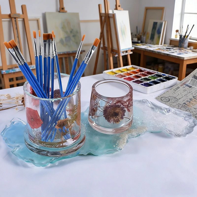 

Силиконовые формы неправильной формы из эпоксидной смолы можно использовать для изготовления подносов, подставок под кружки, столов, подставок для украшений и столов для хранения.