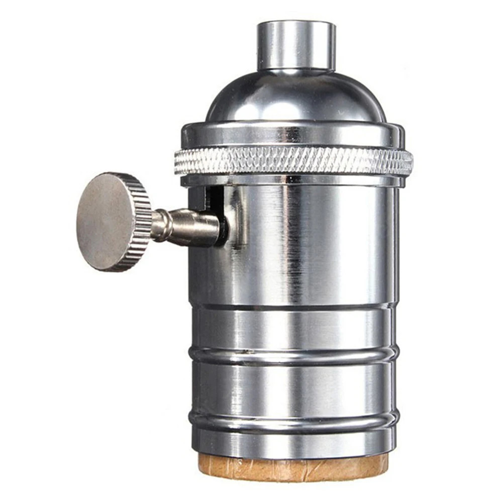 Industrial Lamp Socket with E27 Threaded Base for Use in Exposed Bulb Lighting Setups in Residential and Commercial Areas