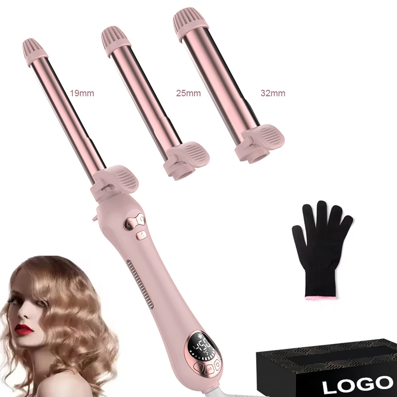 

2025 New Single Barrel or 3 in 1 Interchangeable Automatic Hair Curler Portable Electric Curling Iron Rotating Curling Iron Wand