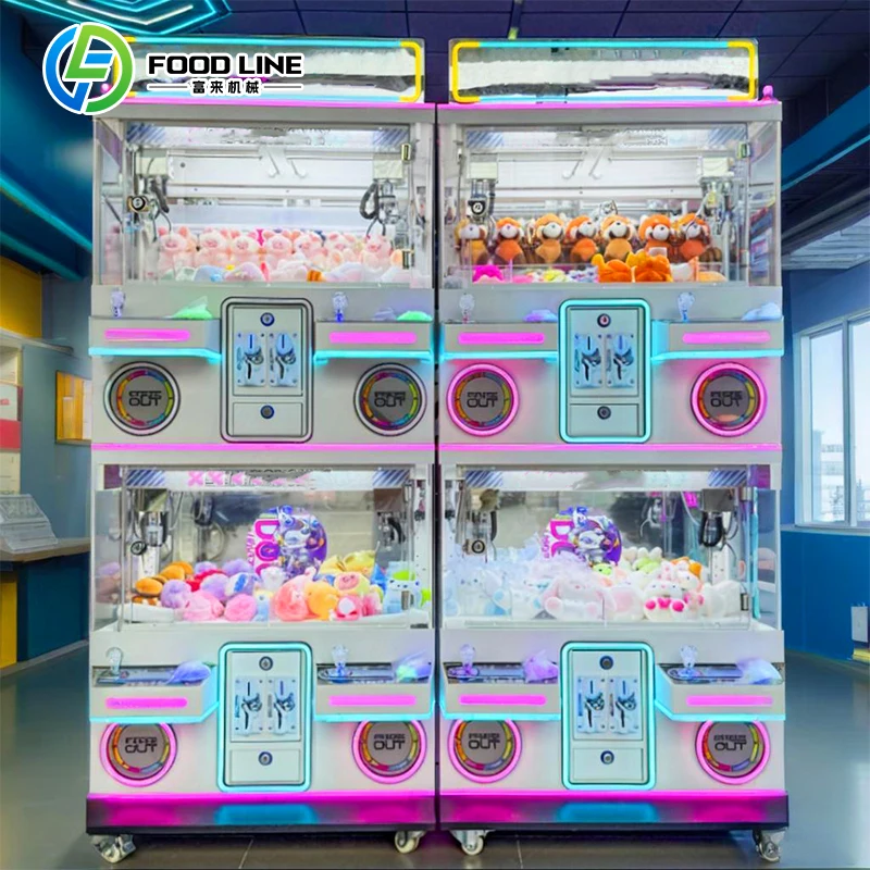 Custom Mini Claw Crane Machine Kit, Coin Operated Arcade Game Toy Claw Machine for Kids Home Party Indoor Amusement