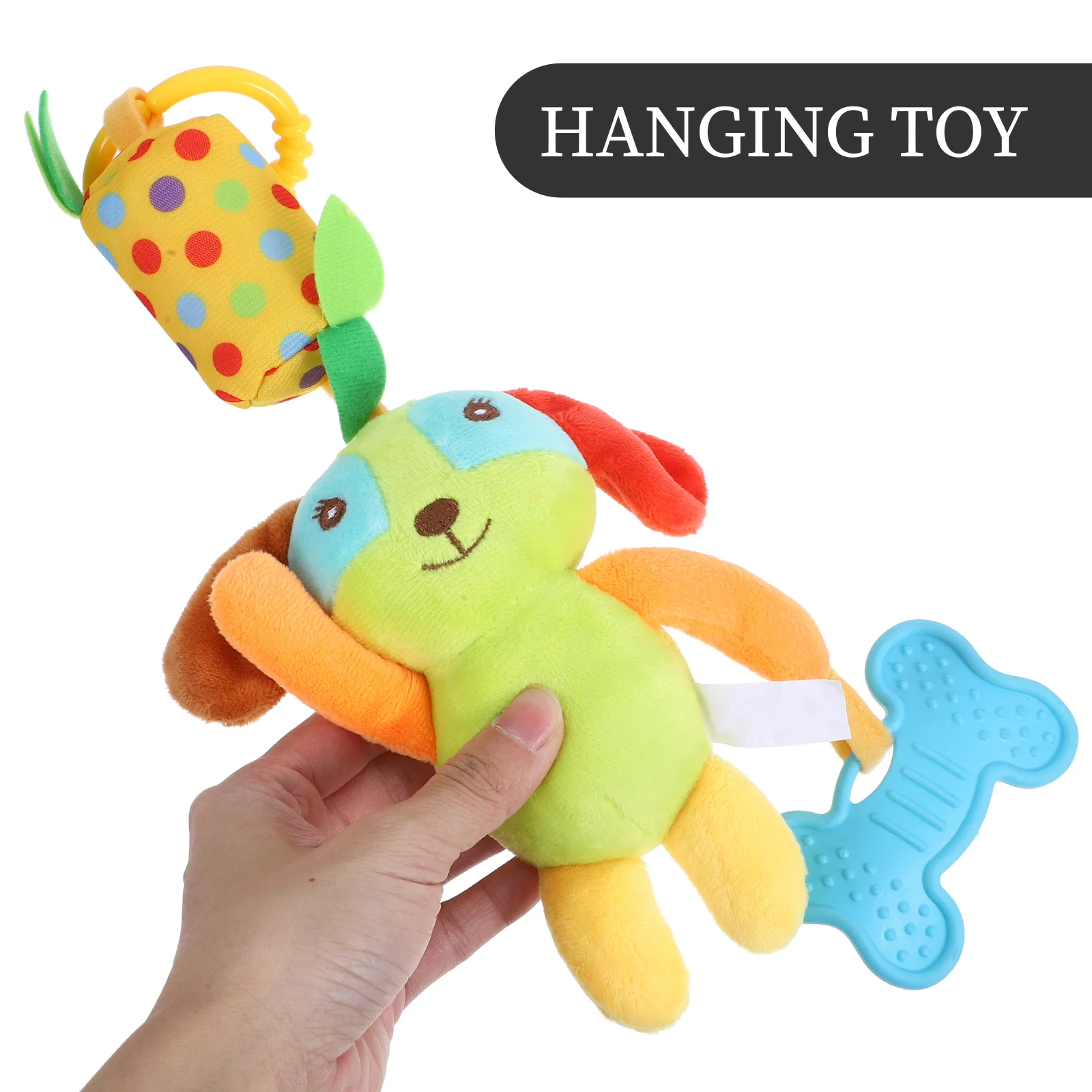 Zachte knuffeldier wieghanger schommel pasgeboren babybedje hangende decor felle kleuren tactiele zintuigen handoogcoördinatie auto