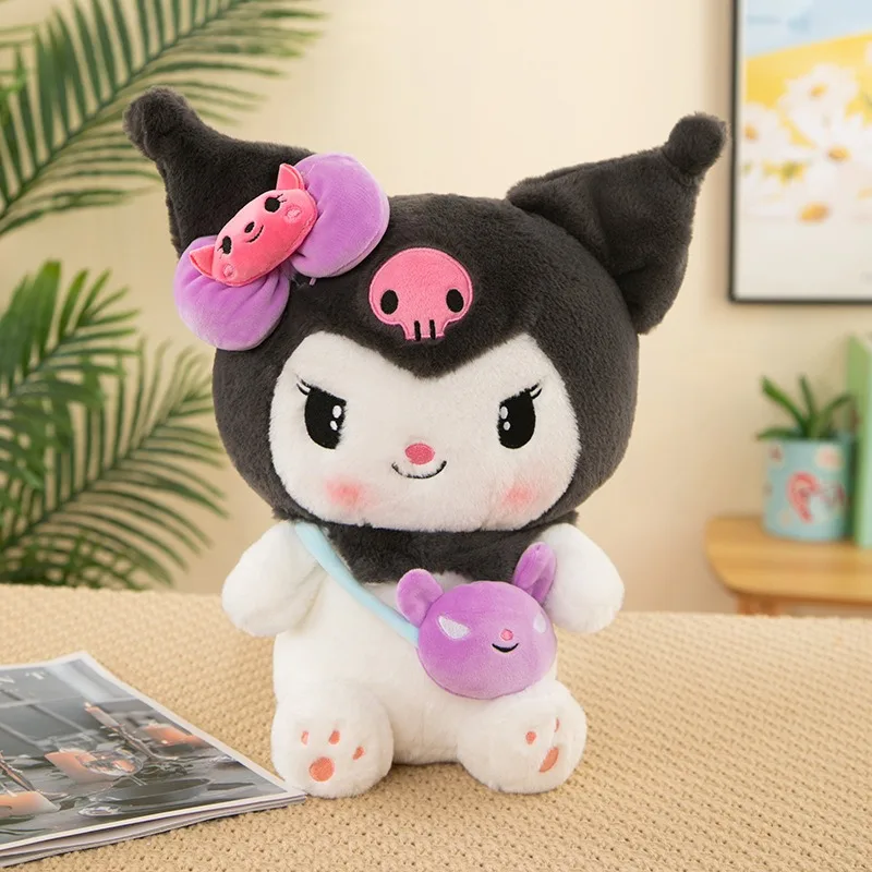 

Kawaii Plush Toy Filled Doll Cute Sanrio Kuromi Backpack Melody My Melody Cinnamoroll Pillow Kids Birthday Gift for Girls