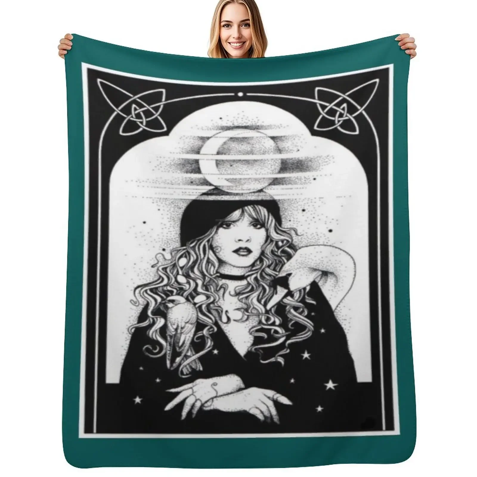 

Stevie Nicks Vintage Stevie Nicks Legend Live Forever Love Music Throw Blanket Heavy Luxury Brand Soft Plush Plaid Blanket