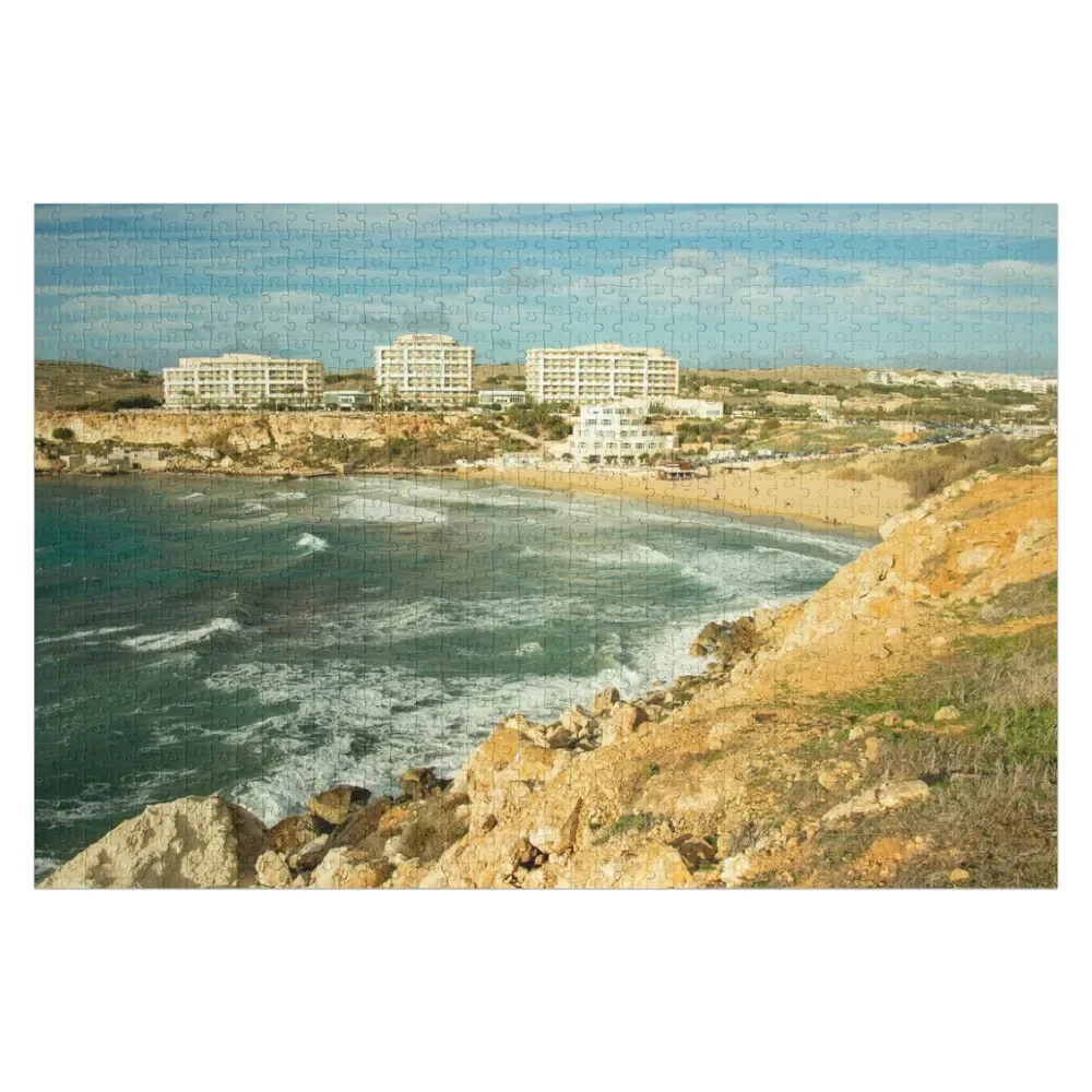 

Golden Bay Beach Vista Jigsaw Puzzle Personalized Gift Ideas Wood Name Puzzle